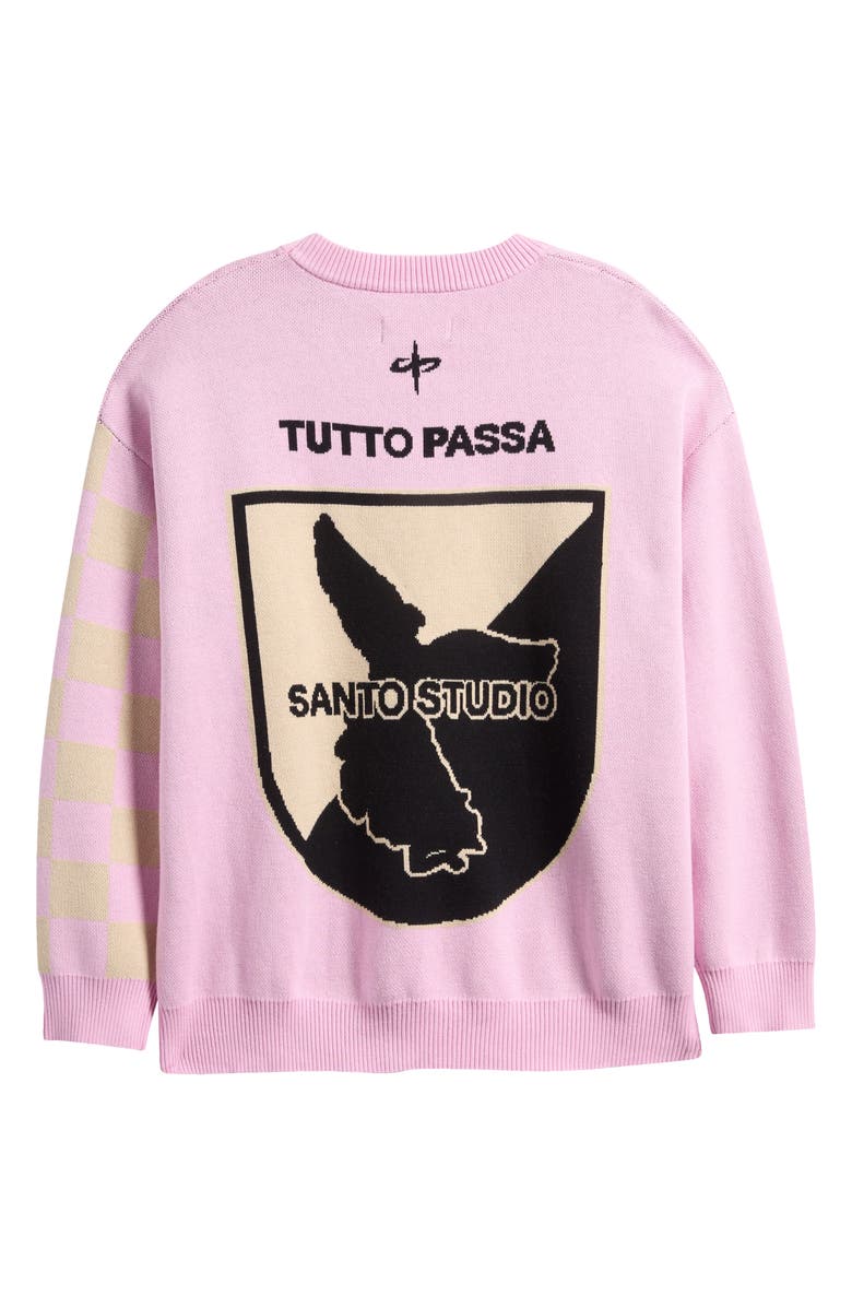 SANTO STUDIO Palmermo Crewneck Sweater, Alternate, color, Gratitude Pink