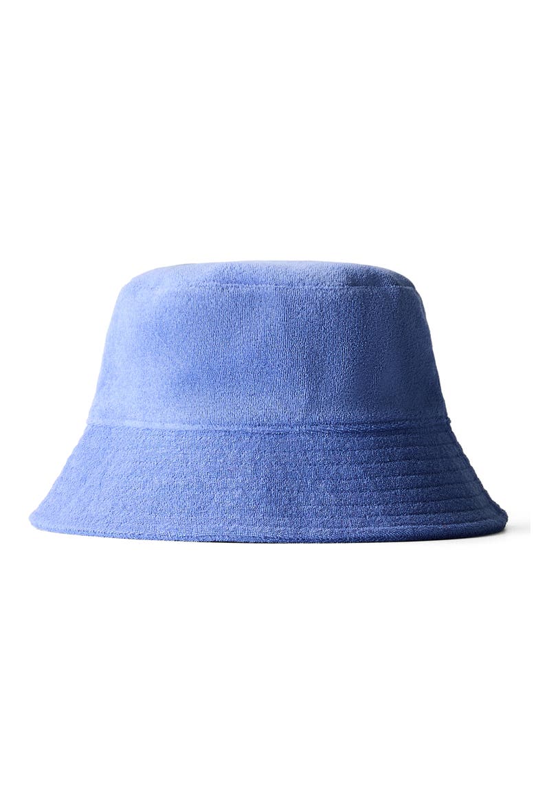 Cotton Blend Terry Cloth Bucket Hat, Main, color, BLUE