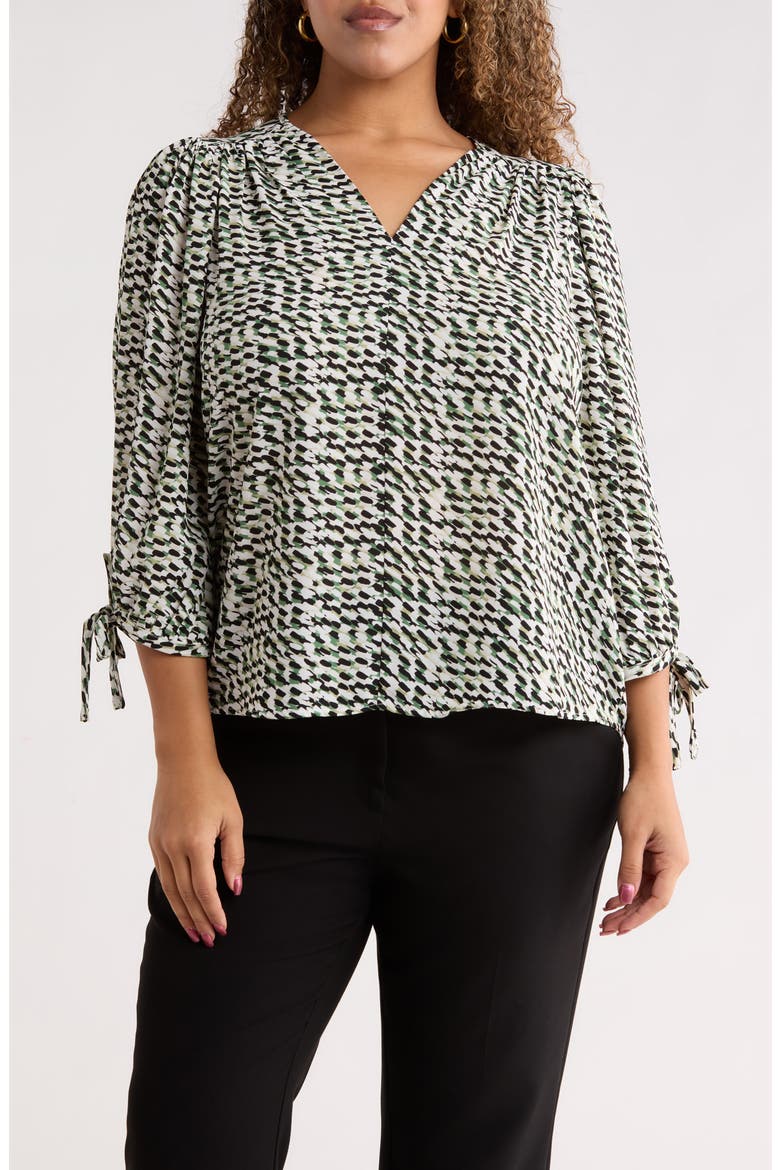 Tie Cuff Top, Main, color, OLIVE