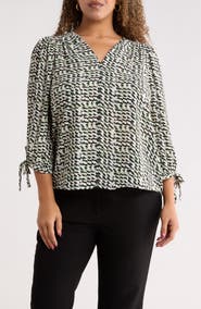 Renee C Tie Cuff Top