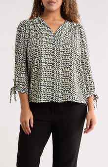 Renee C Tie Cuff Top