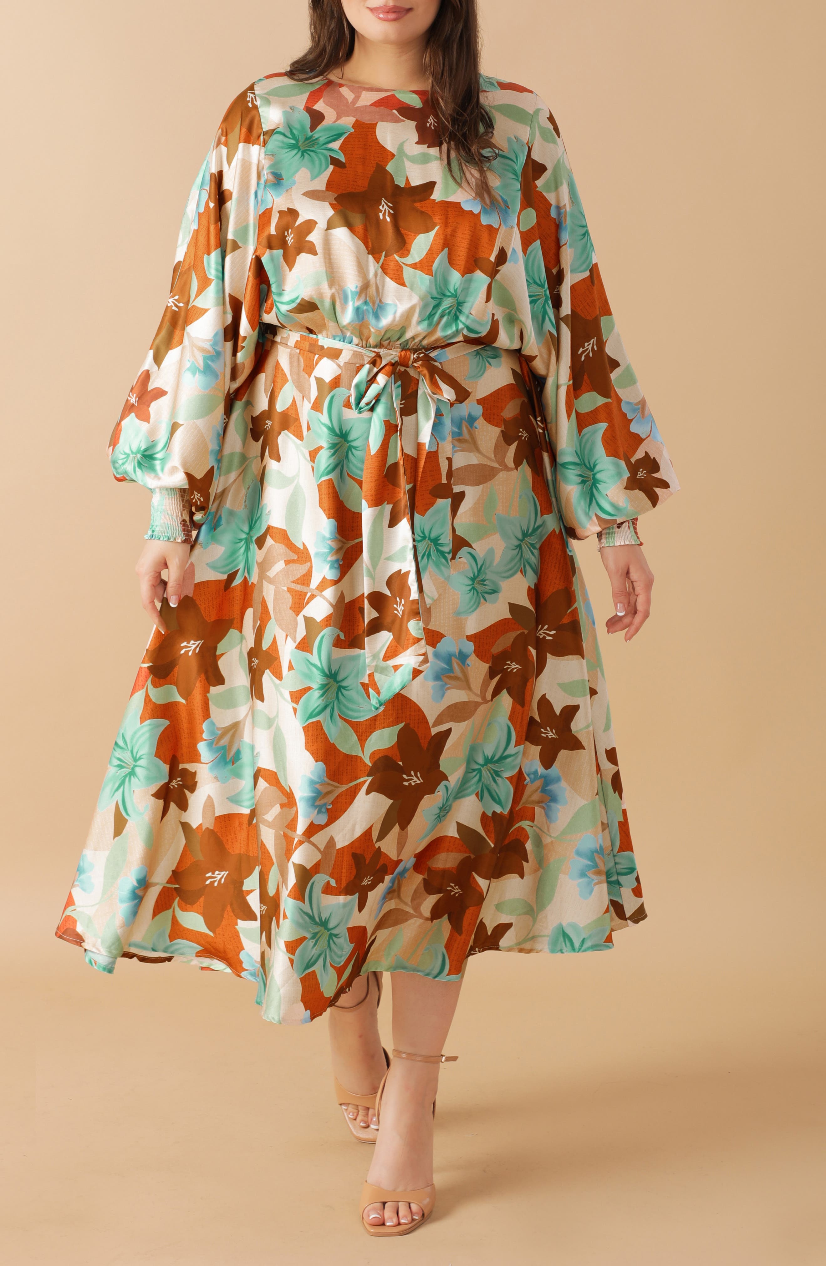 Print Woven Midi Dress - image 2