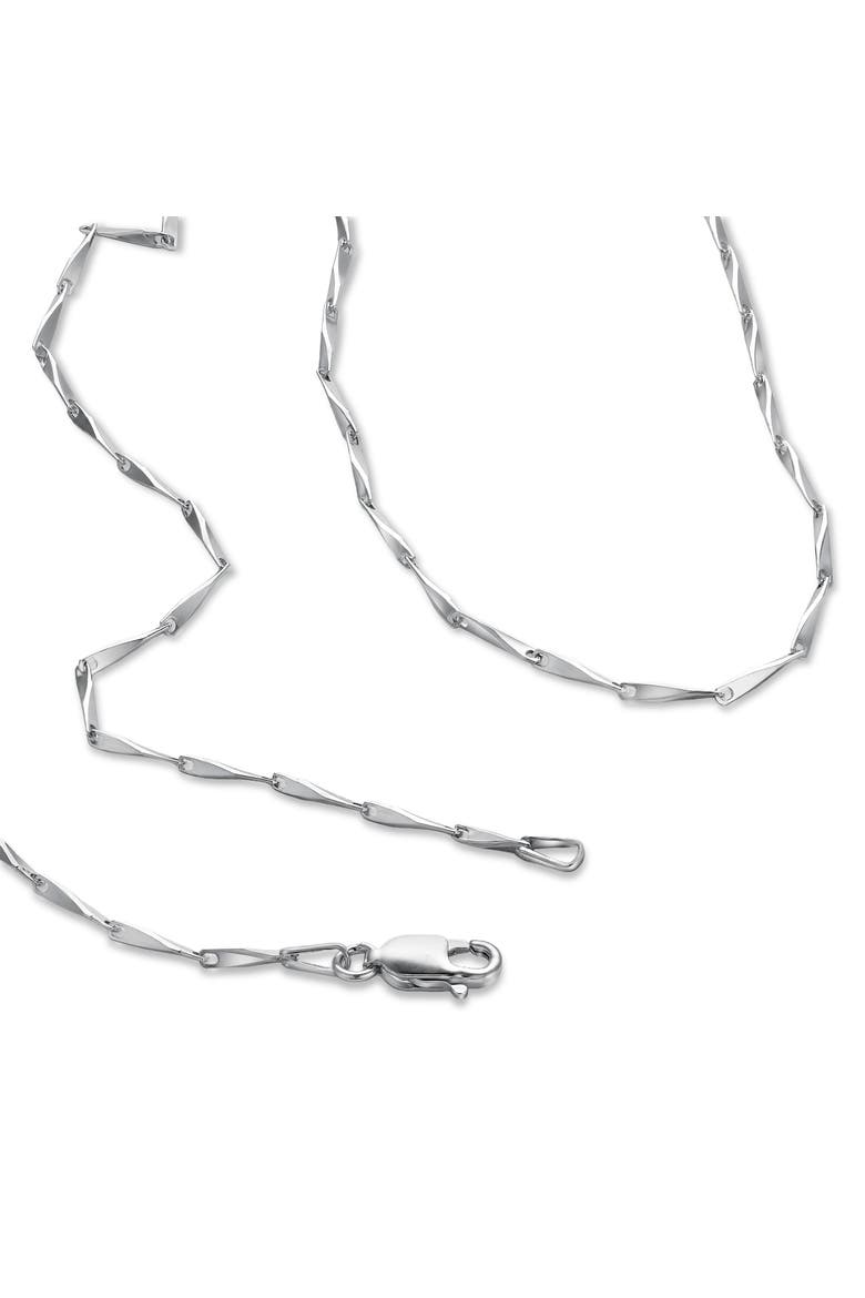 Kiyoshi Mirror Twist Bar Chain Necklace 925 Silver, Alternate, color, Sterling Silver
