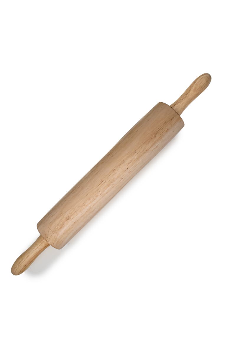 Wooden Rolling Pin, 13 Inch Hardwood Dough Roller, Alternate, color, Beige