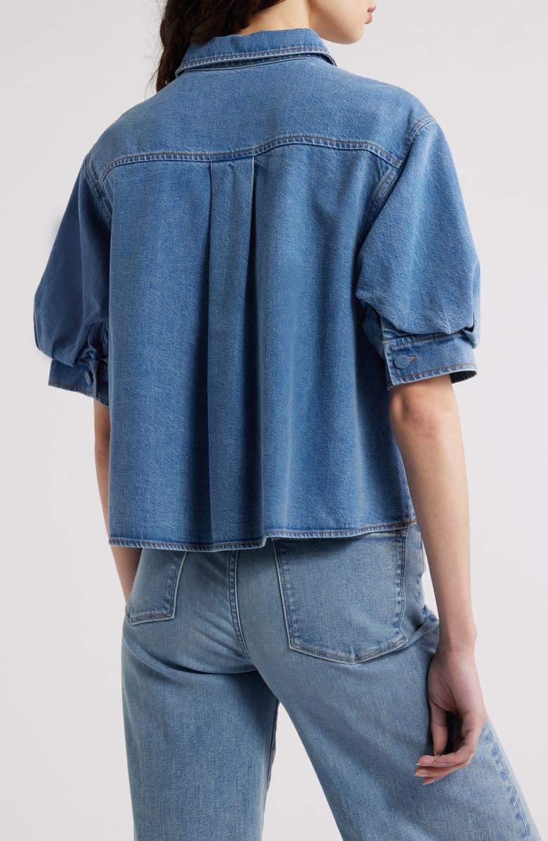 FRAME The Billow Sleeve Denim Shirt, Alternate, color, Subtle