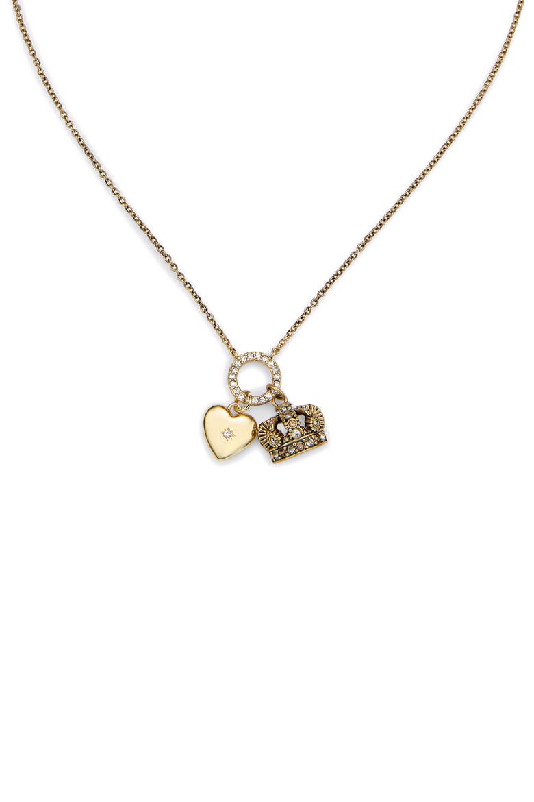 Charm Pendant Necklace, Main, color, GOLD