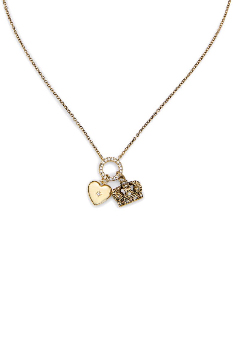 Kurt Geiger London Charm Pendant Necklace, Main, color, Gold