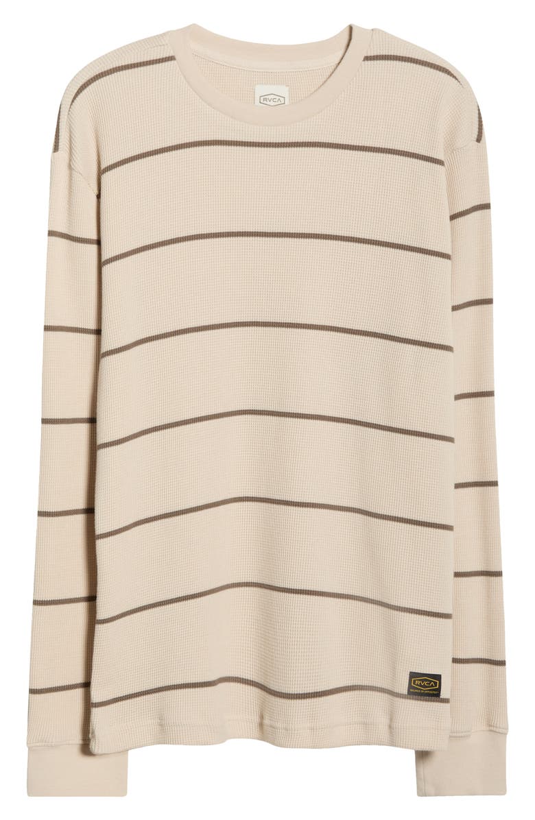 RVCA Day Shift Stripe Long Sleeve Thermal T-Shirt, Alternate, color, Ceramic
