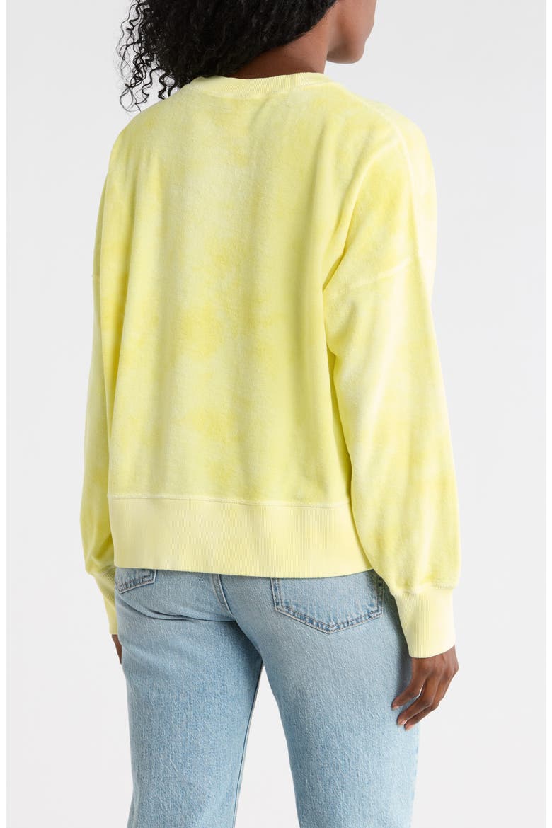 High Tide Tie Dye Pima Cotton Sweatshirt, Alternate, color, LIMELIGHT TIE DYE