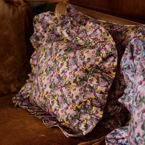 Sophie Williamson Design Ruffled Pillow Cover Romance In Multi