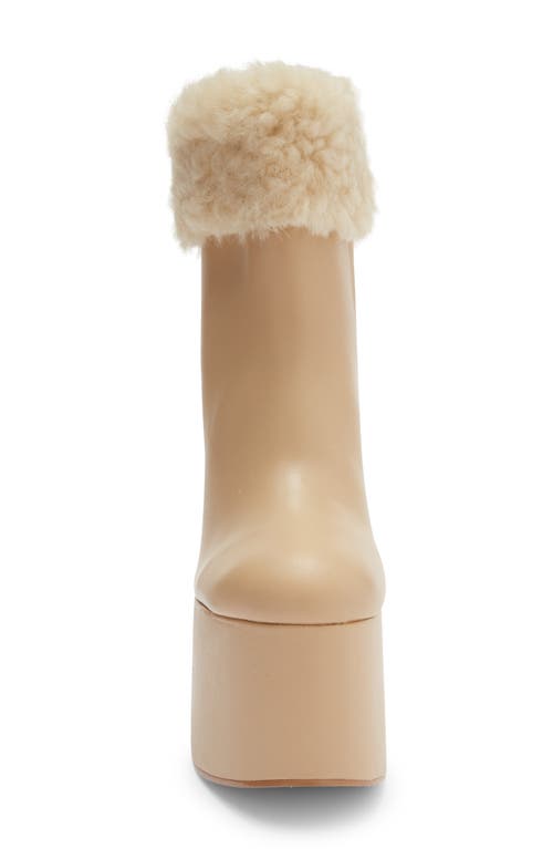 Cult Gaia Katya Genuine Shearling Boot In Sand