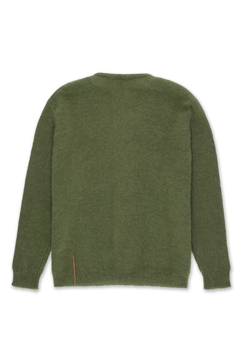 Teddy Patch Pocket Cardigan, Alternate, color, GREEN
