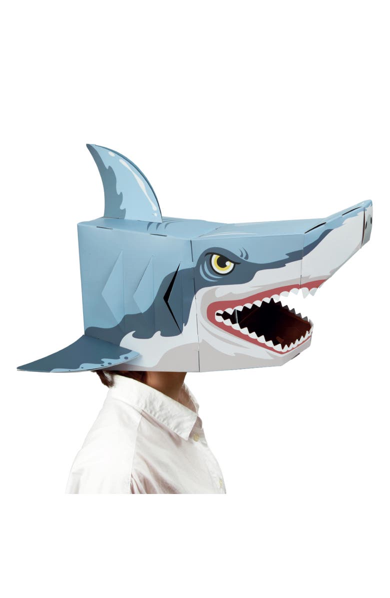 3D Paper Mask 3D Paper Shark Mask Craft for Kids (2 Pack), Fun & Easy Activity for Creative Play, Alternate, color, Blue