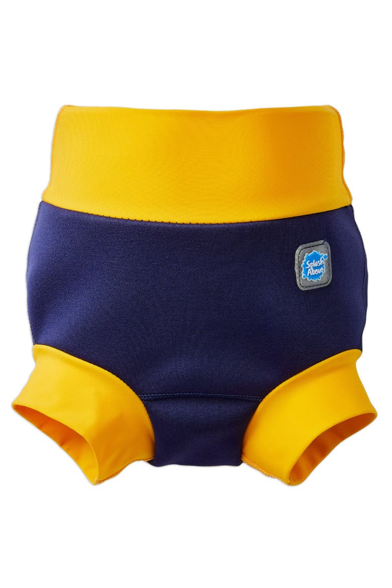 Happy Nappy™ Reusable Swim Diaper, Main, color, Navy/Yellow