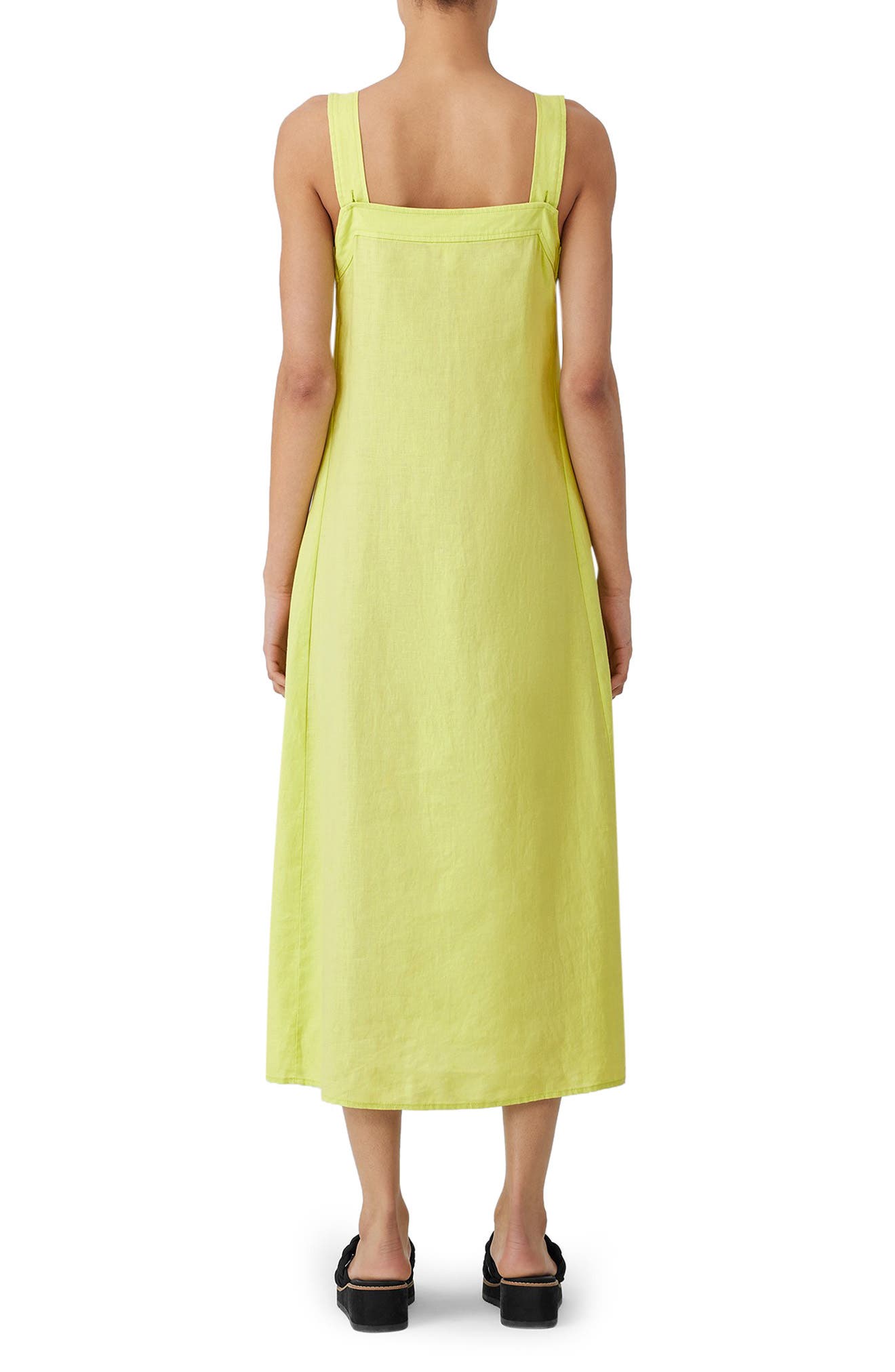 Eileen Fisher Square Neck Organic Linen Sundress (Women) | Nordstromrack