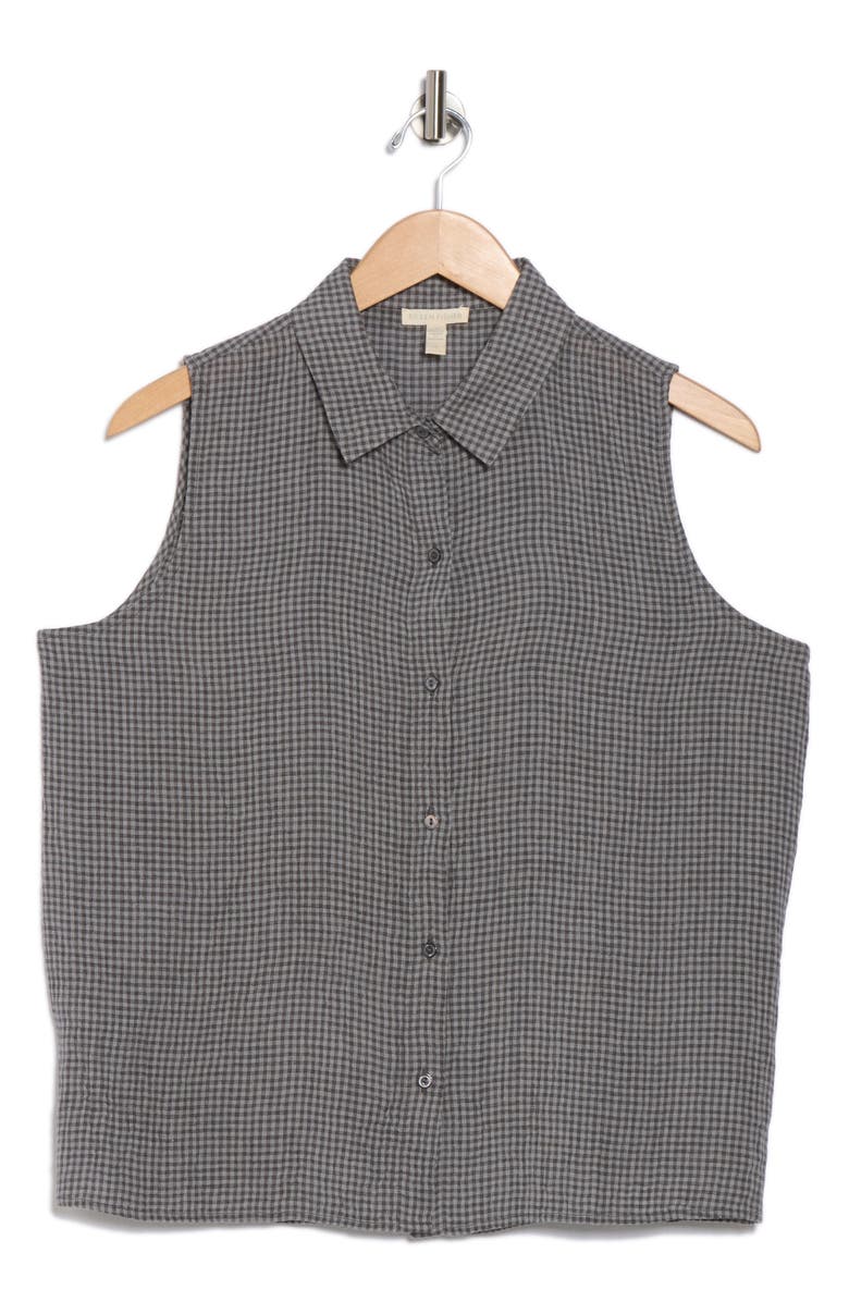 Eileen Fisher Classic Organic Linen Button-Up Shirt, Alternate, color,