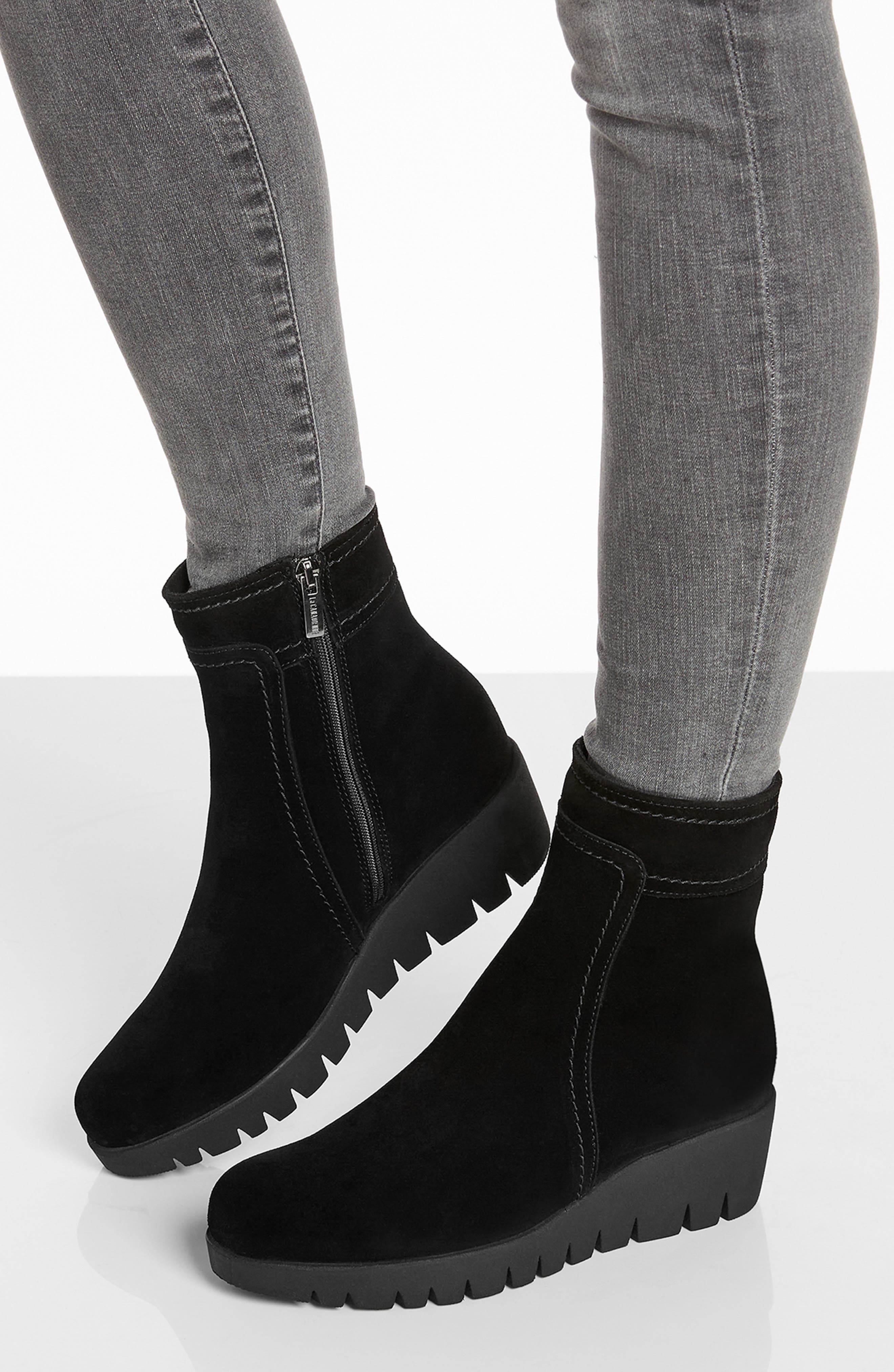 La Canadienne Token Waterproof Wedge Bootie, Alternate, color, 