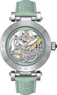 Empress Theodora Automatic Skeleton Leather-Band Watch
