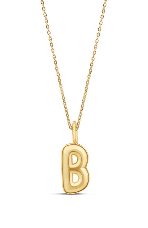 Bubble Letter Initial Charm Necklace