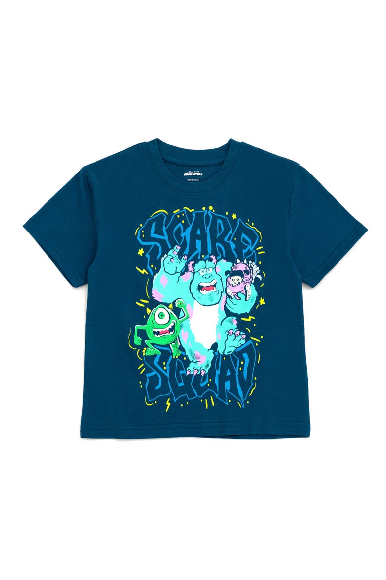 Monsters Inc. 2-Piece Short Sleeve T-Shirt Set, Alternate, color, Mike Sulley Blue Navy