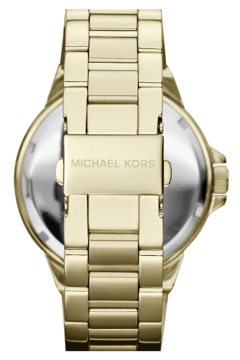 Michael Kors 'Gramercy' Round Bracelet Watch, 45mm, Alternate, color, GOLD