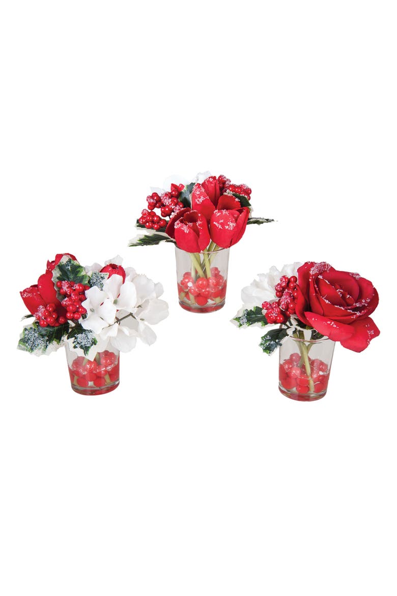 Floral Holly in Water A/3, Main, color, Red