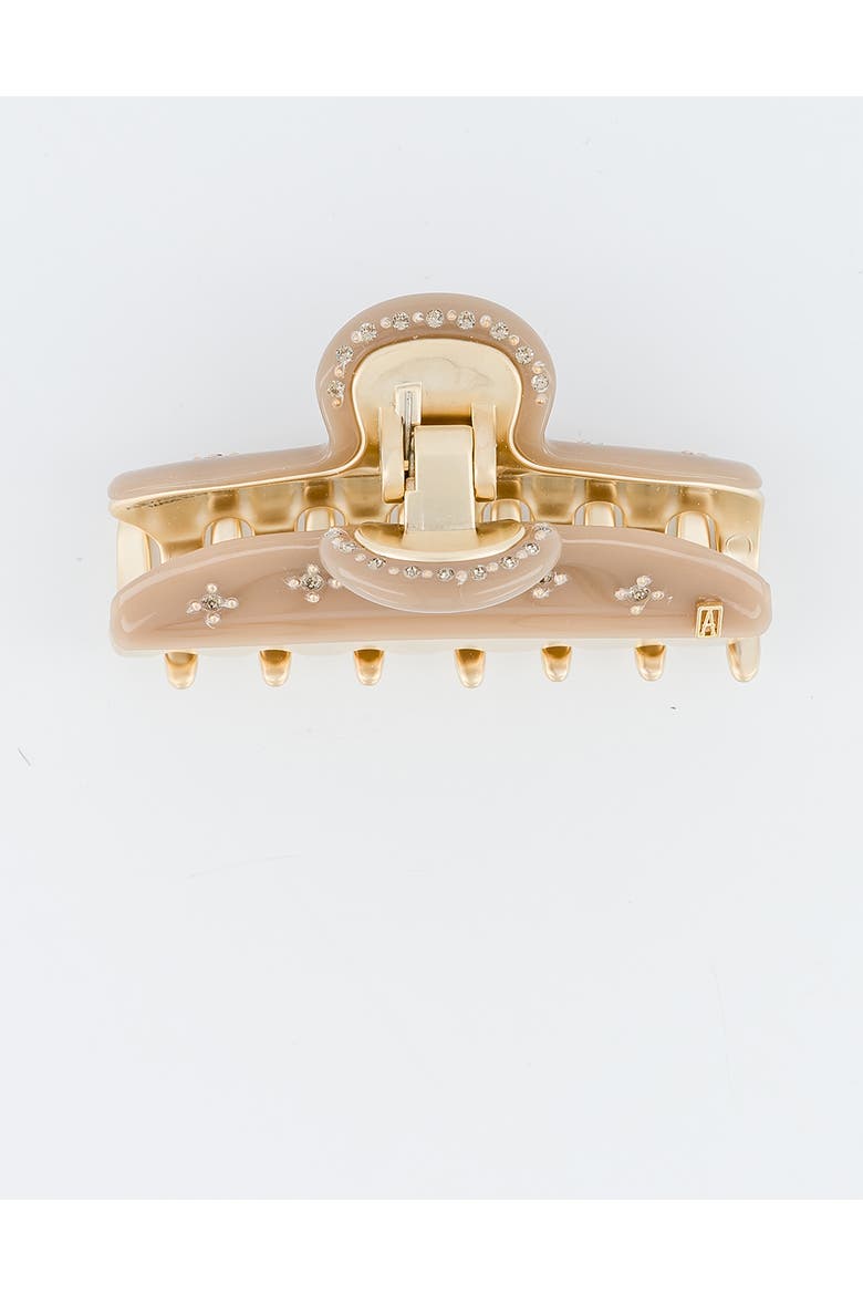 Vendome Etoile Medium Swarovski® Crystal Embellished Hair Clip, Alternate, color, Brown
