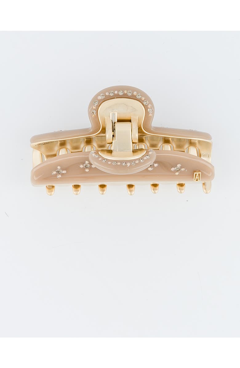 Alexandre de Paris Vendome Etoile Medium Swarovski<sup>®</sup> Crystal Embellished Hair Clip, Alternate, color, Brown