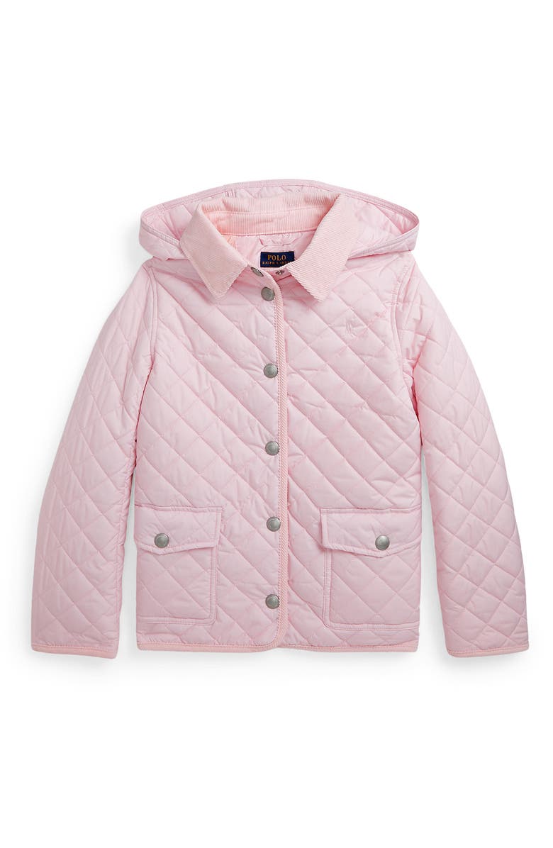 Polo Ralph Lauren Kids' Audrey Hooded Quilted Jacket, Main, color, Pink