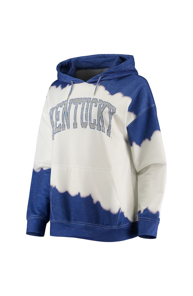 GAMEDAY COUTURE Women's Gameday Couture White/Royal Kentucky Wildcats For the Fun Double Dip-Dyed Pullover Hoodie, Alternate, color, White