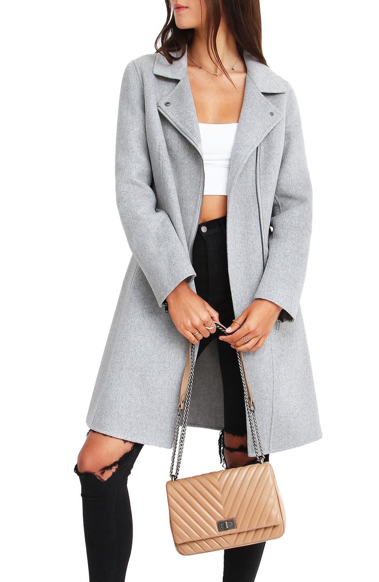 Belle & Bloom BELLE AND BLOOM Last Chance Wool Blend Coat, Alternate, color, Grey Marl
