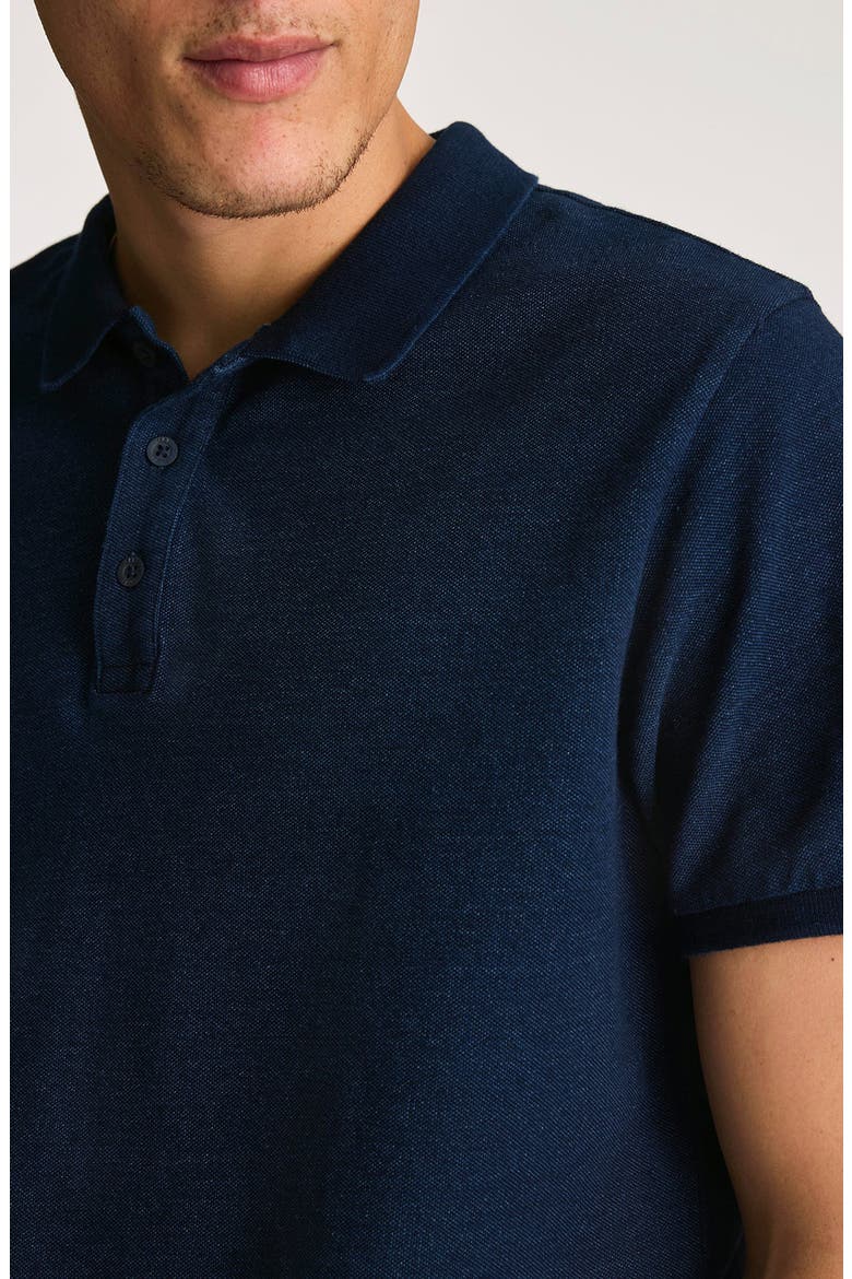 Slub Cotton Polo, Alternate, color, INDIGO