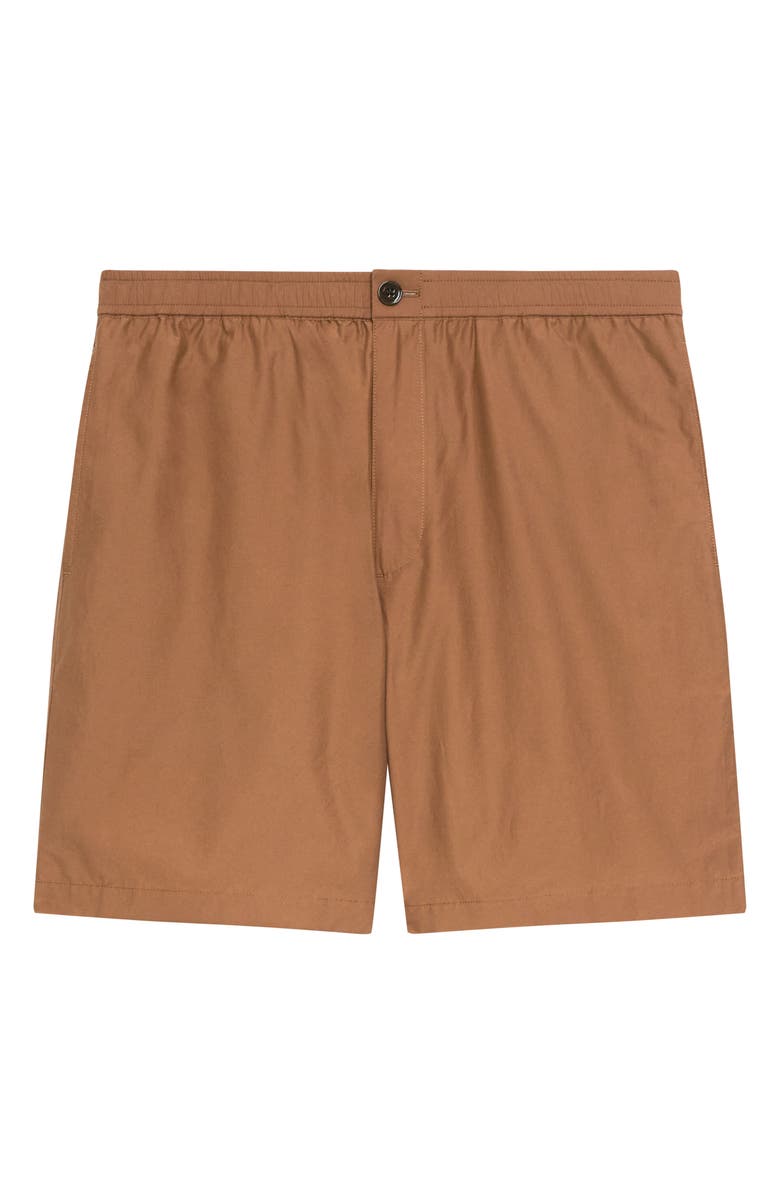 Theory Elastic Waist Shorts, Alternate, color, Deep Tobacco