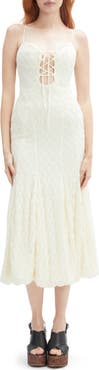Bardot Delany Lace Sleeveless Bubble Hem Midi Dress
