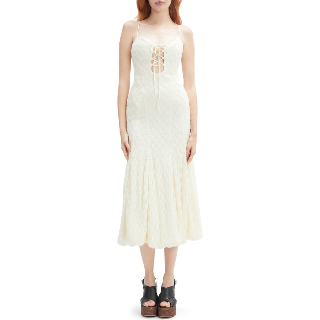 Bardot Delany Lace Sleeveless Bubble Hem Midi Dress