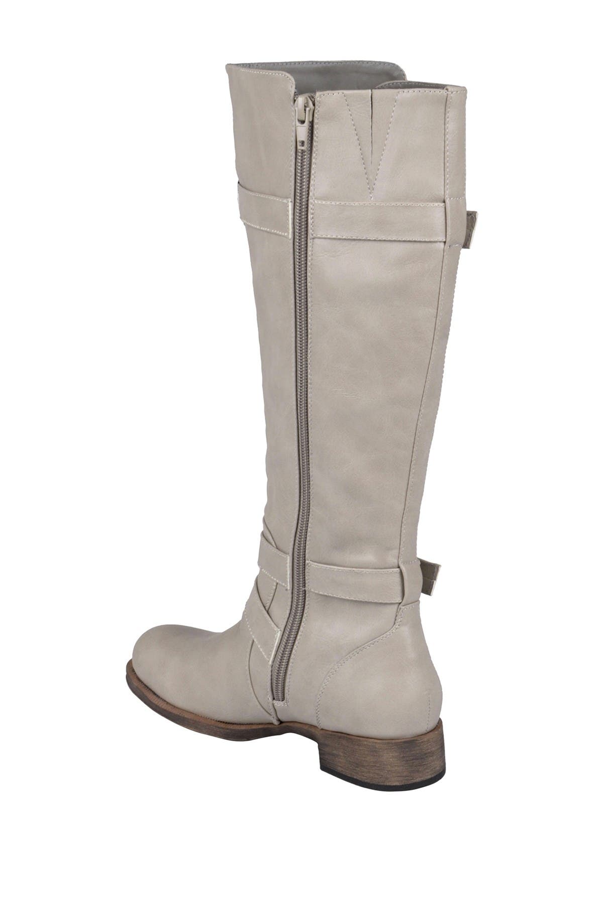 JOURNEE Bite Ruched Riding Boot, Alternate, color, Taupe