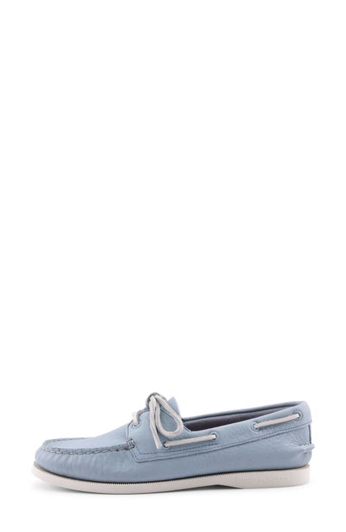 Sperry 'authentic Original' Boat Shoe In Light Blue Leather