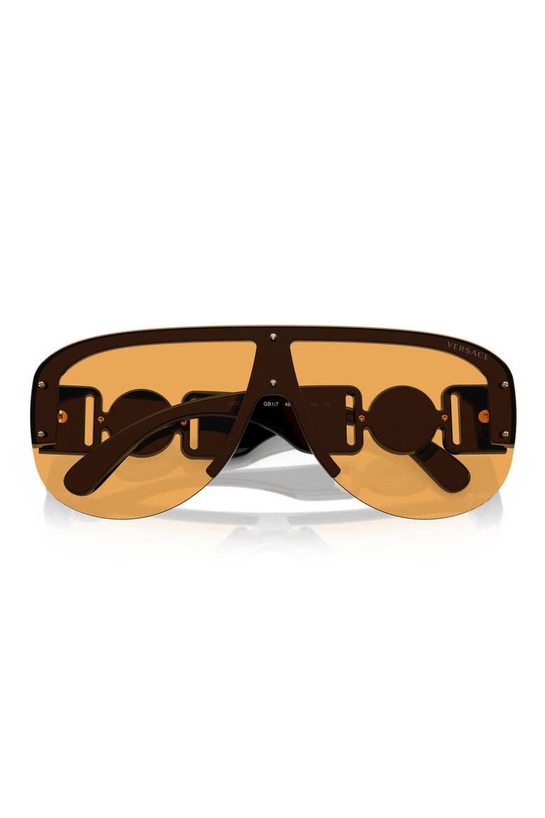 148mm Shield Sunglasses, Alternate, color, BLACK / ORANGE