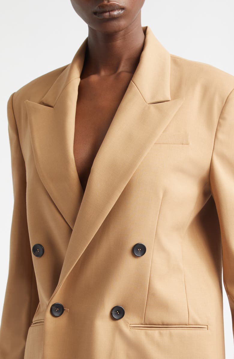 A.L.C. Calla Double Breasted Wool Blend Blazer, Alternate, color, Desert Beige