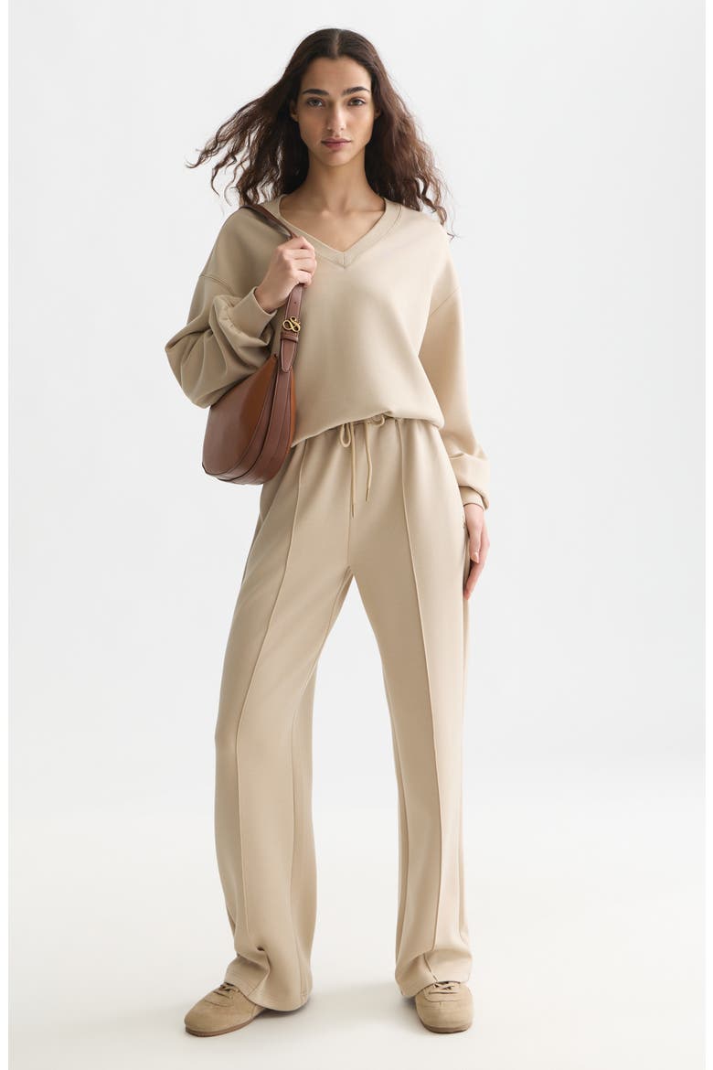 V-Neck Sweatshirt, Alternate, color, DOESKIN