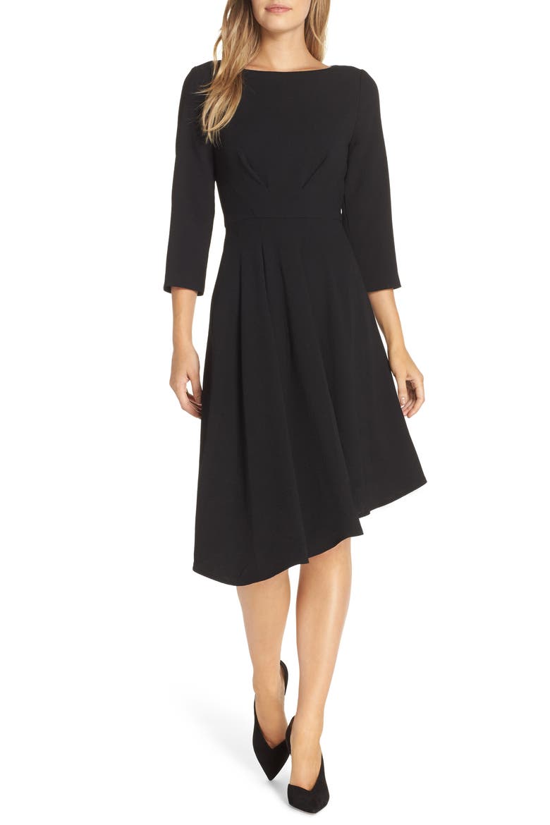 Asymmetrical Dress, Main, color, BLACK