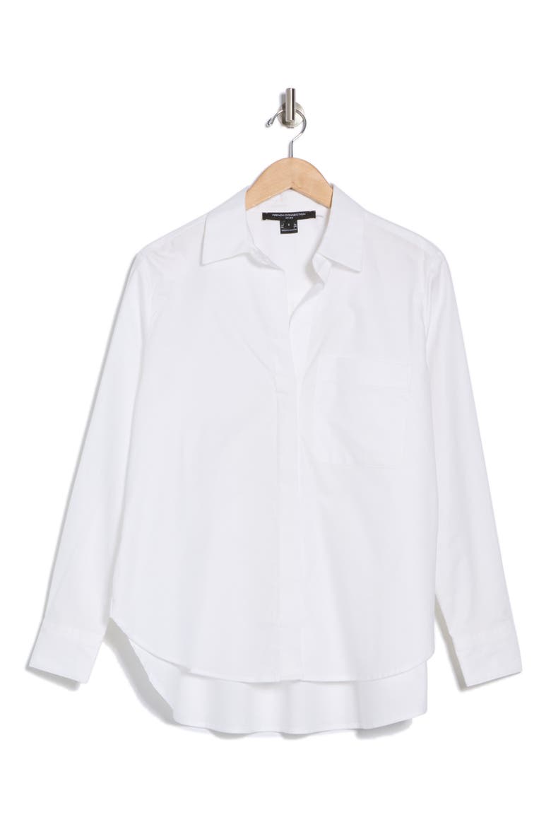 Oxford Boyfriend Button-Up Shirt, Alternate, color, SUMMER WHITE