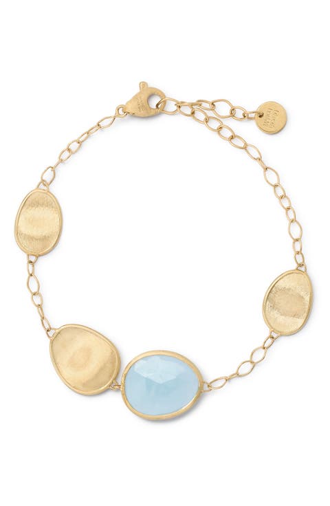 Aquamarine Station Bracelet