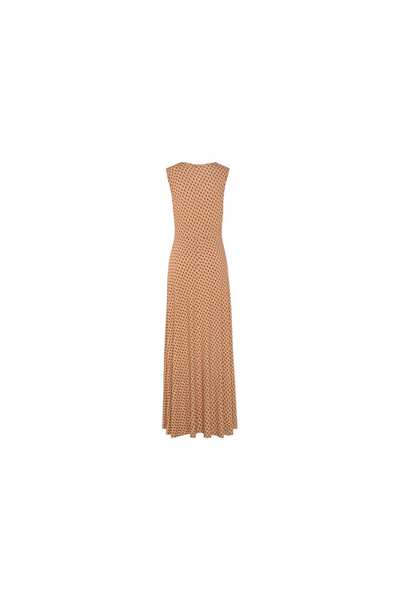 Knot Detail Maxi Dress, Alternate, color, Orange Brown