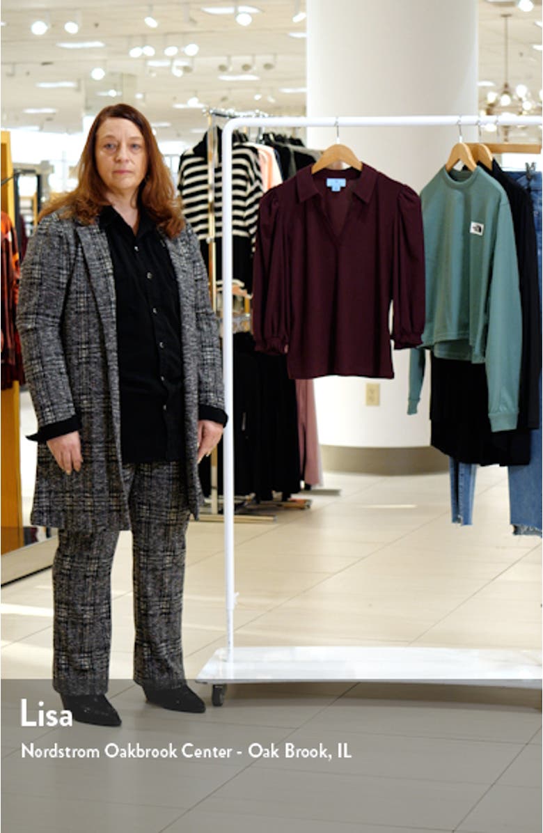 Collared Ruffle Cuff Top, sales video thumbnail