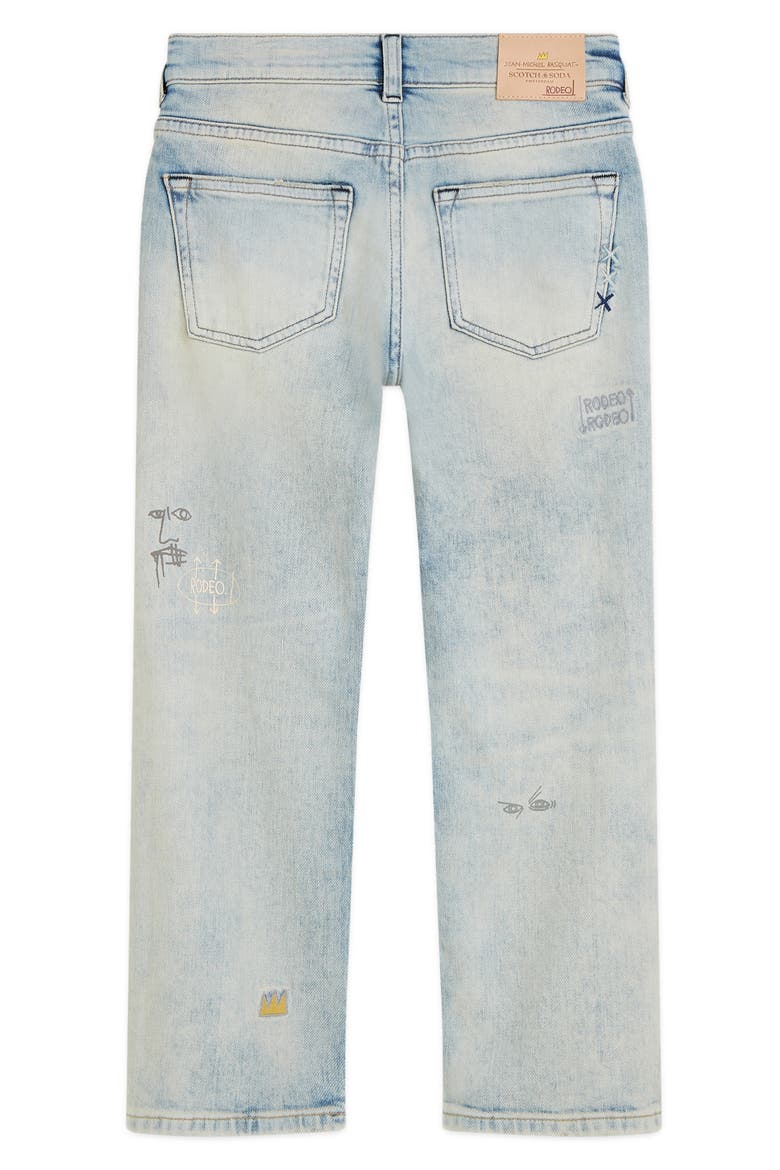 Kids' x Basquiat The Pitch Loose Jeans, Alternate, color, TEXAS BLUE