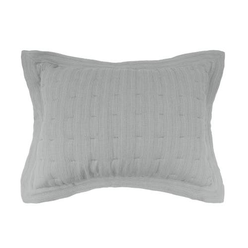Elisabeth York 20" X 26" Danette Shale Decorative Bedding Premium Cotton Rectangle Standard Sham In Gray