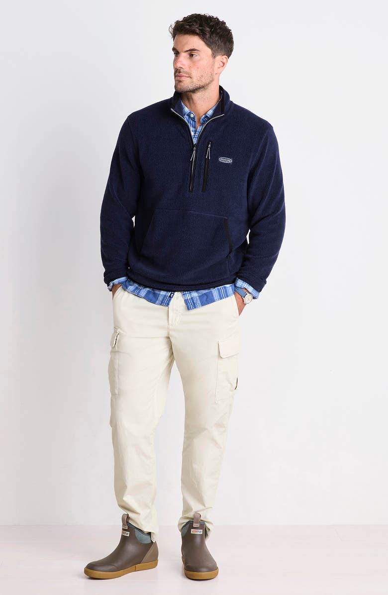 vineyard vines Bonfire Fleece Quarter Zip, Alternate, color, Nautical Navy