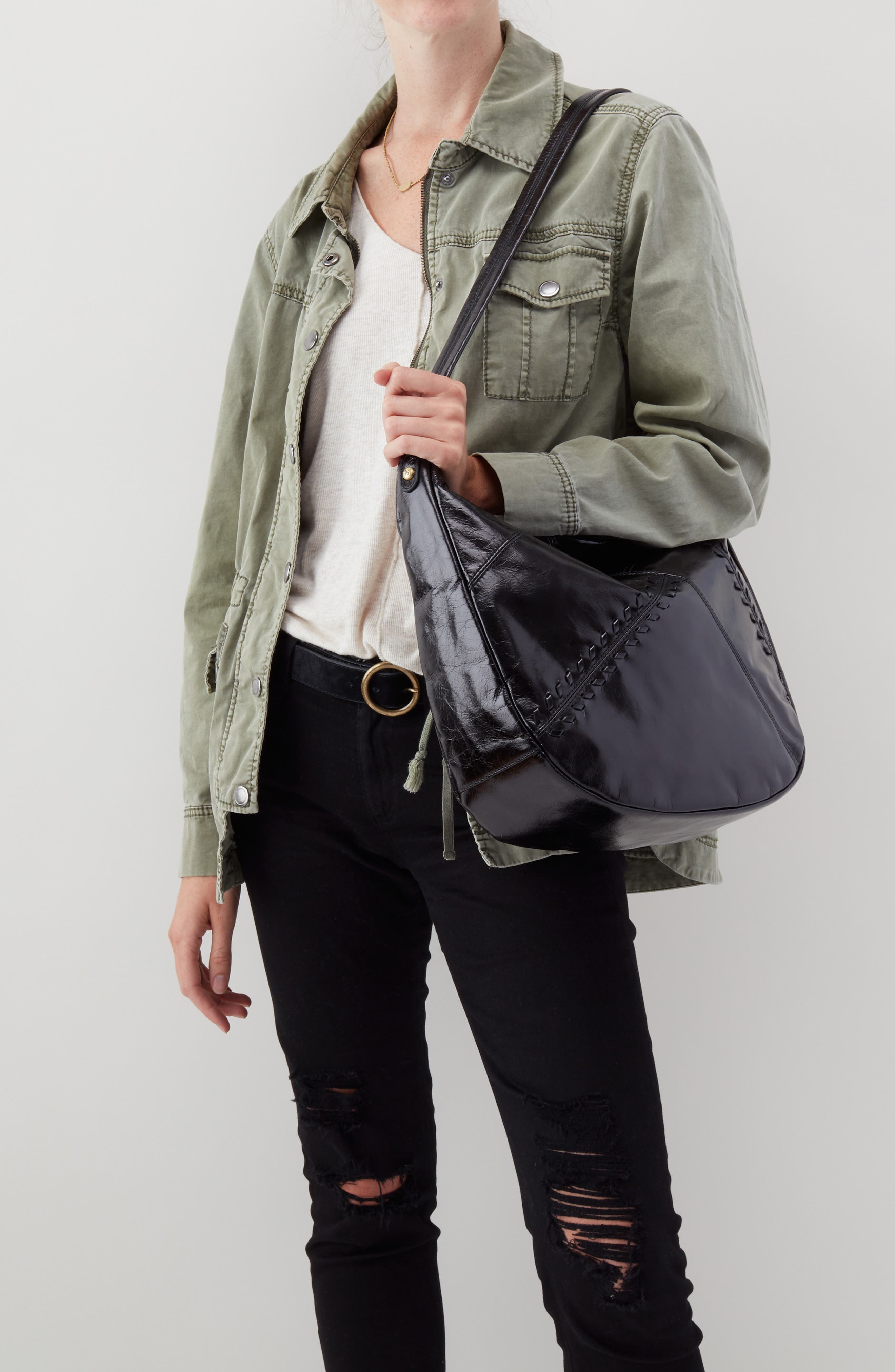 HOBO Garner Leather Hobo, Alternate, color, 