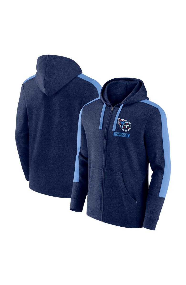 FANATICS Men's Fanatics  Heather Navy Tennessee Titans Gains Full-Zip Hoodie, Main, color, Heather Navy